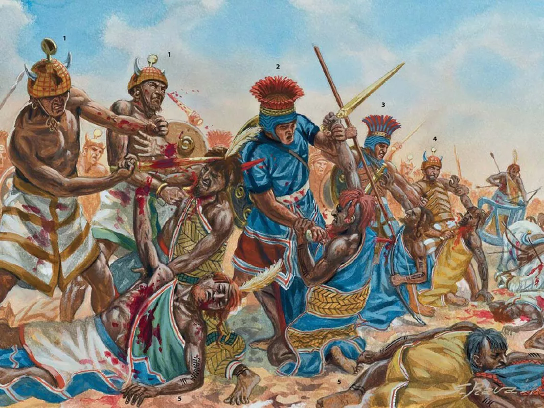 Were the Habiru responsible for the collapse of the Bronze Age civilisations in the Middle East? - The Habiru - A bronze age mercenary band of brothers Image: Painting by Igor Dzis/Karwansary Publish